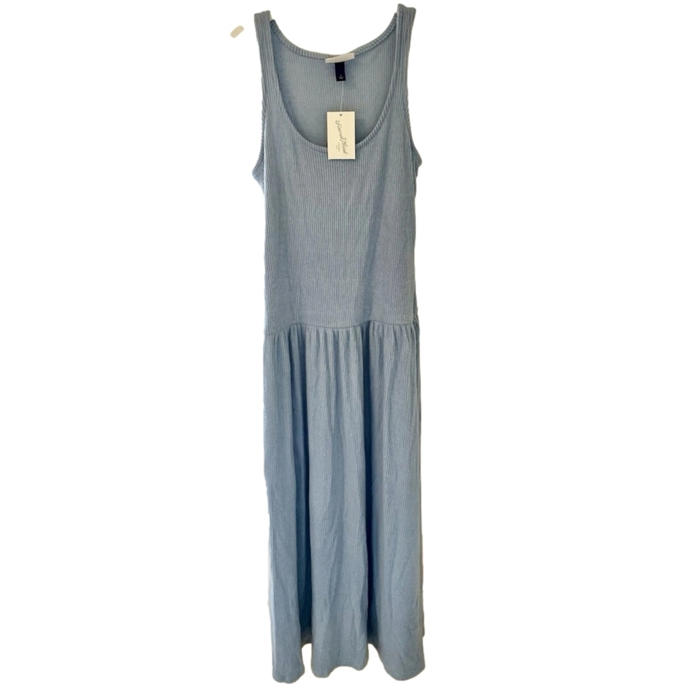 Universal Thread Knit Ribbed Drop Waist Midi sleeveless Dress - Picture 3 of 7